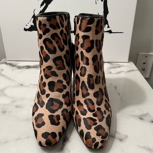 Aquatalia Florita Leopard Booties— Never worn/with tag